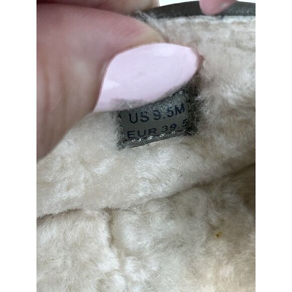 Vince Mule Sneakers Shoes Green Suede Shearling Fur Lined Garvey - Picture 10 of 16